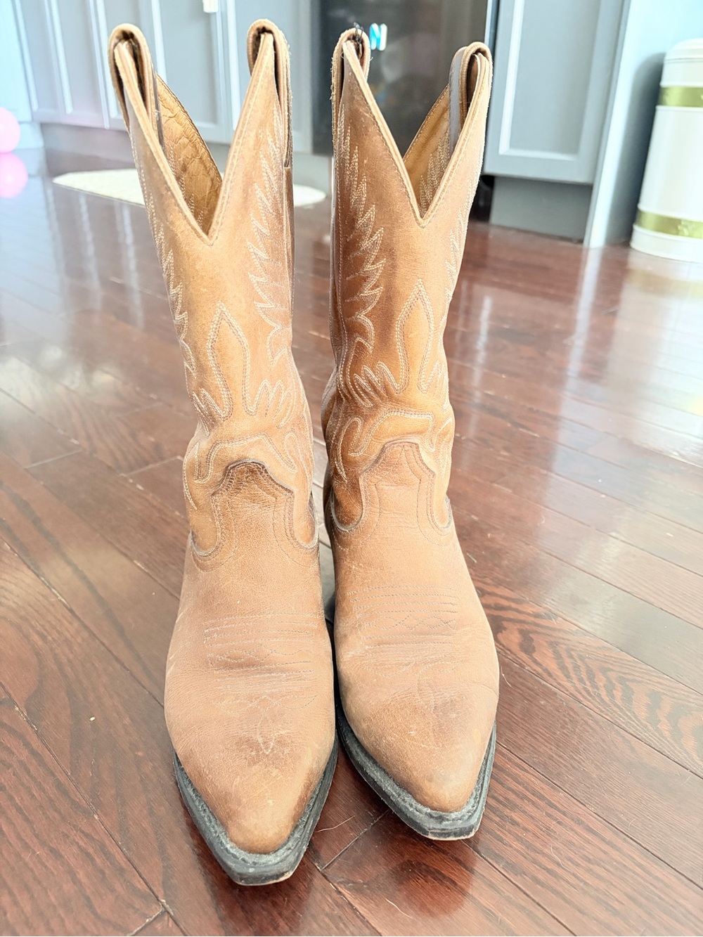Authentic Ladies Cowboy Boots - Tan Suede Western Boots